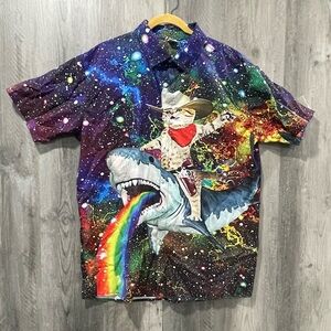 Galaxy Cat Cowboy Shirt
